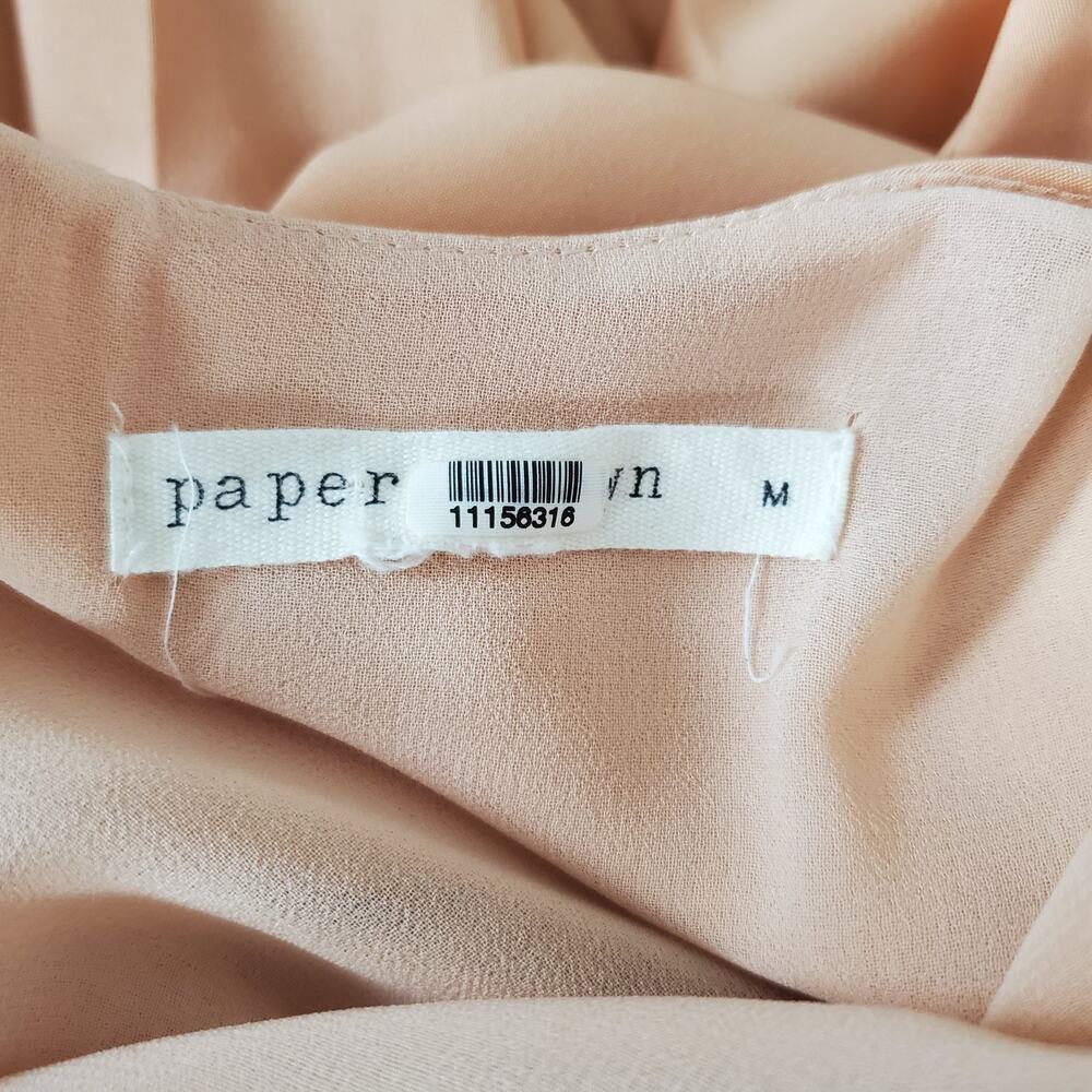 Anthropologie Paper Crown Covilha dress medium peach tie strap - Picture 5 of 9